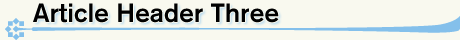 Article Header Three